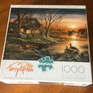 SOLD.  Terry Redlin Shoreline Neighbors 1000 piece Puzzle